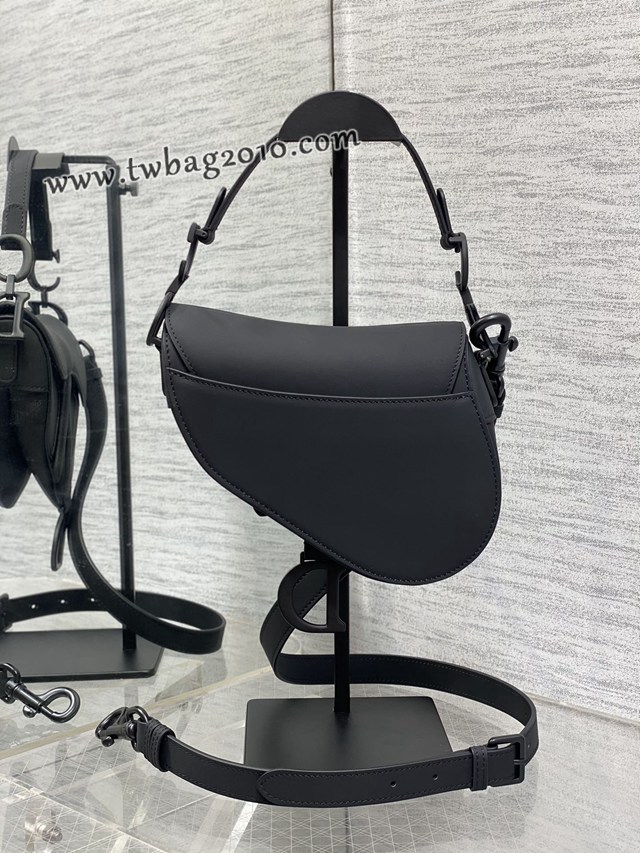 Dior专柜新款迪奥顶级原单原厂皮黑色磨砂小号经典马鞍包 djfk1081